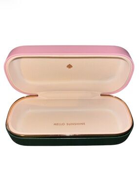 New KATE SPADE New York “Hello Sunshine”Eye Glass Sunglass Case Pink/Green/Gold